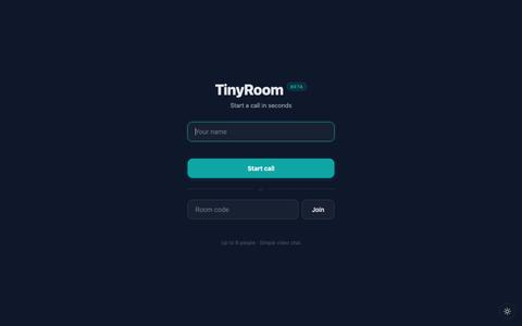 TinyRoom - Video Chat — screenshot