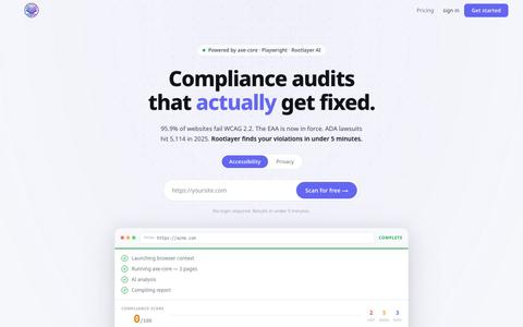 Rootlayer — Web Compliance Auditor — screenshot