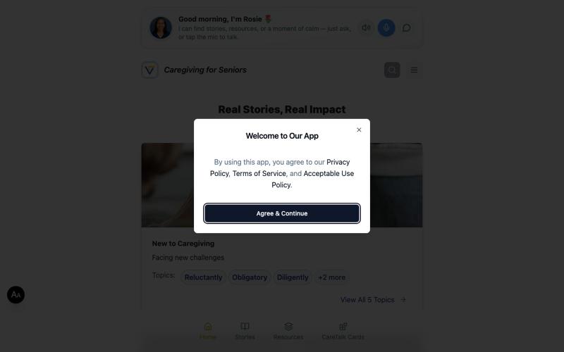 experiences of living — screenshot