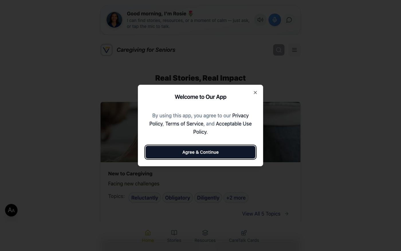 experiences of living — screenshot