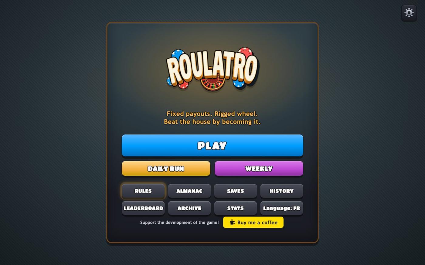 Roulatro — screenshot