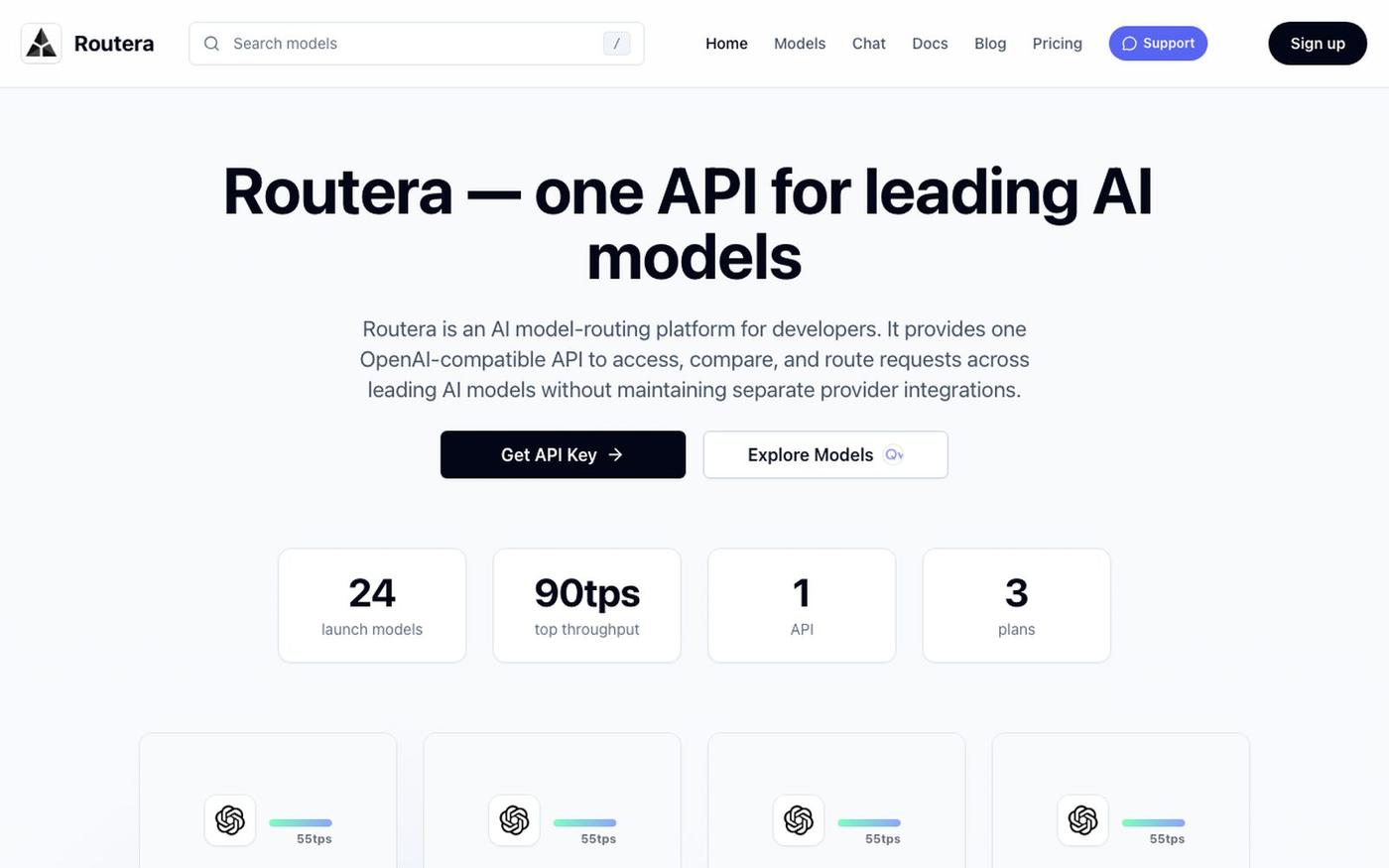AI Model Router & OpenAI-Compatible API — screenshot
