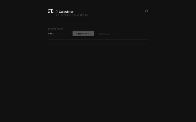 Pi Calculator — screenshot