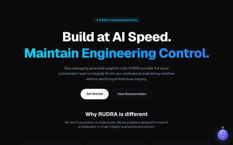 Rudra | The Full-Stack Visual Orchestration Platform — screenshot
