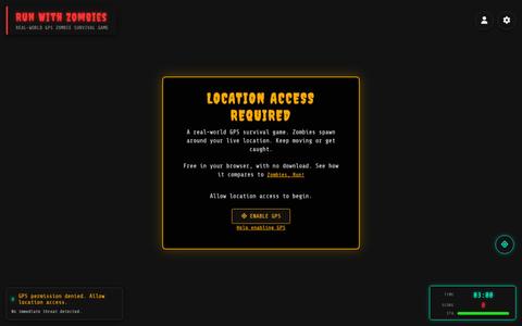 Run With Zombies | Real-world GPS zombie survival game — screenshot