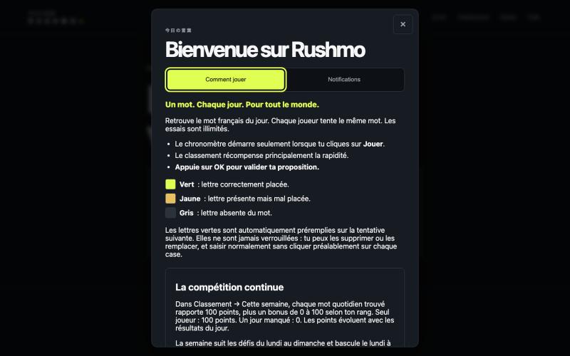 Rushmo — Le mot du jour vous attend. — screenshot