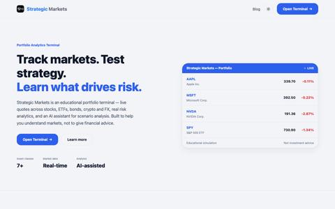 Strategic Markets — screenshot