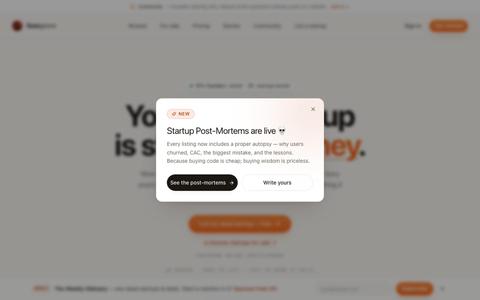 Saasgrave — Your dead startup is still worth money — screenshot