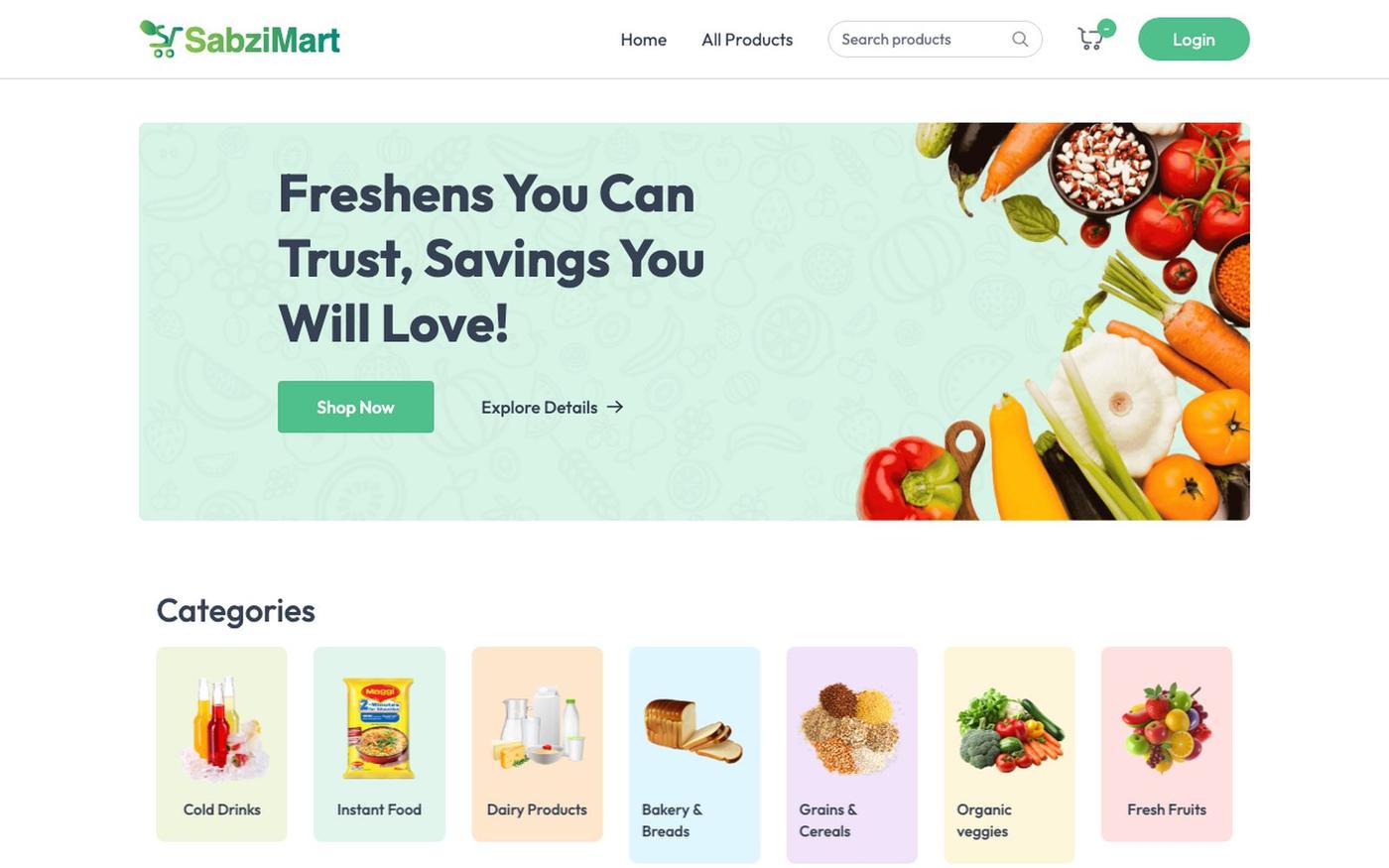 Sabzimart — screenshot