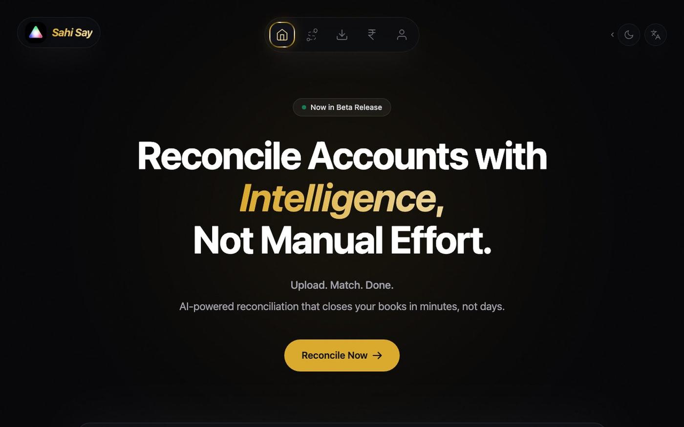 SahiSay: Reconciliation — screenshot