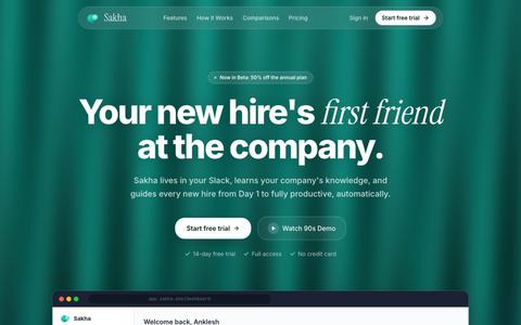 Sakha | AI Onboarding Companion for Slack — screenshot