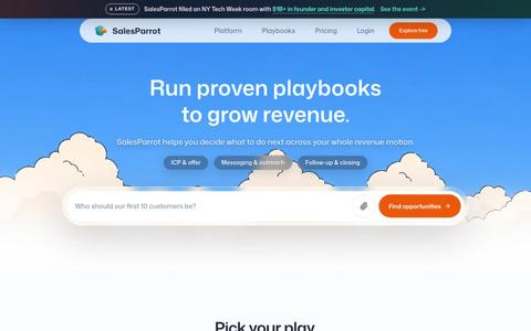 SalesParrot | The Revenue Decision Engine for B2B Teams — screenshot