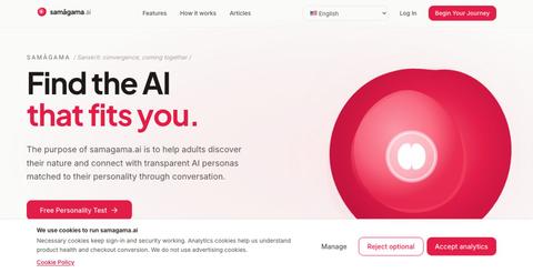 samagama.ai - Find the AI that fits you — screenshot