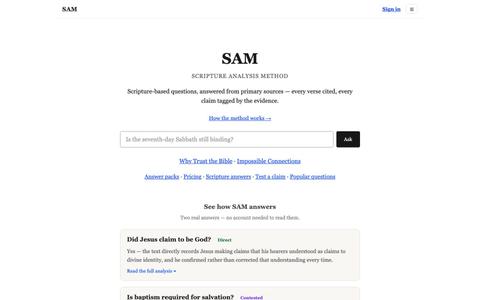 SAM — Scripture Analysis Method — screenshot
