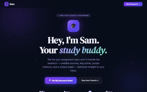 Sam — Your AI Study Buddy — screenshot