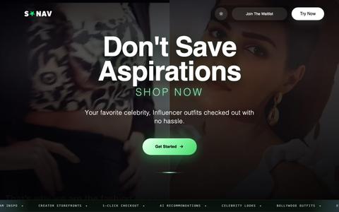 Sanav - Aspirational Shopping Platform — screenshot
