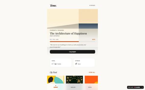 Tome — Track the Books You're Reading — screenshot