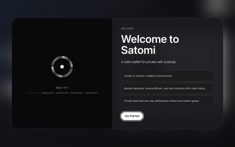 Satomi | Private self-custody wallet — screenshot