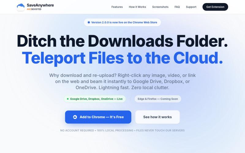 SaveAnywhere by AMZBoosted | Save Directly to Your Cloud — screenshot