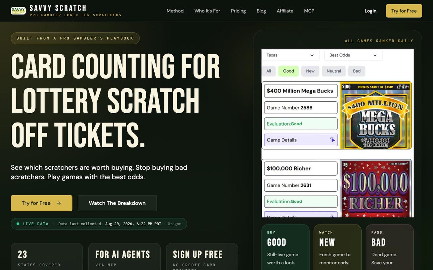 Savvy Scratch - Pro Gambler Scratch Off Edge Finder — screenshot