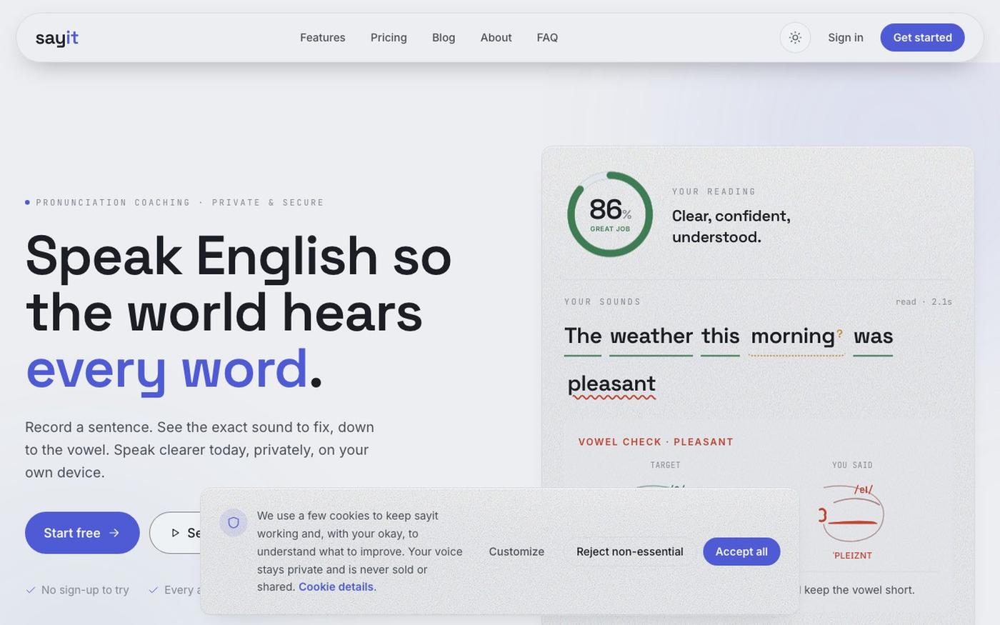 sayit: speak English with confidence — screenshot