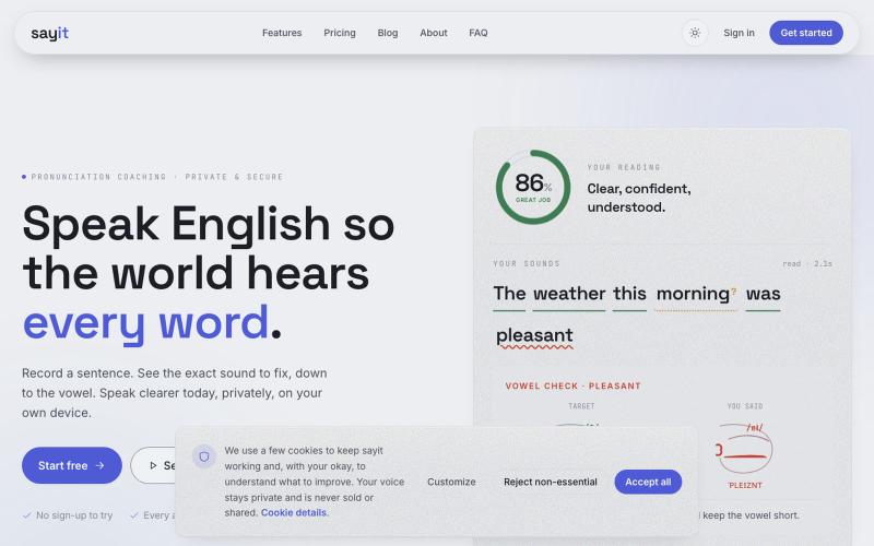 sayit: speak English with confidence — screenshot