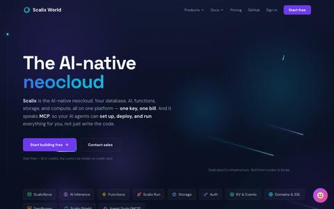 Scalix World — The AI-Native Neocloud — screenshot