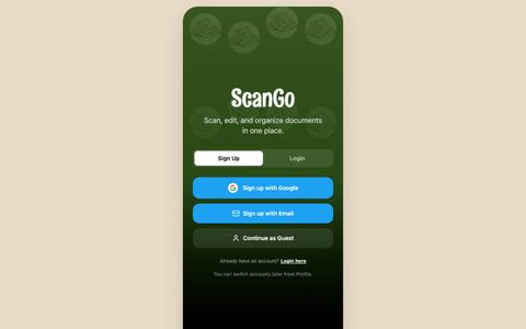 ScanGo — screenshot