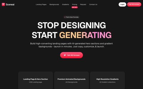 SceneAI — The Best UI Prompt Library on the Internet — screenshot