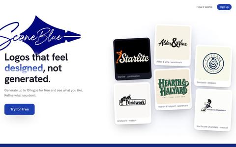 SceneBlue — AI Logo Generator & Brand Director — screenshot
