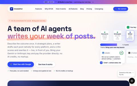 AI Social Media Orchestrator — BYOK Scheduler — screenshot