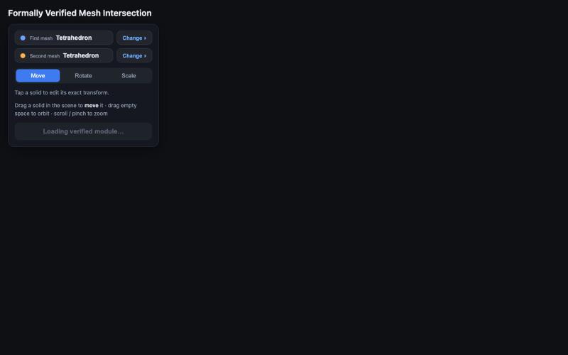 Verified Mesh Intersection — screenshot