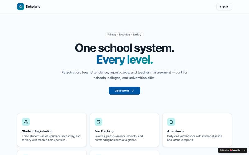 Scholaris — School Management for Every Level — screenshot
