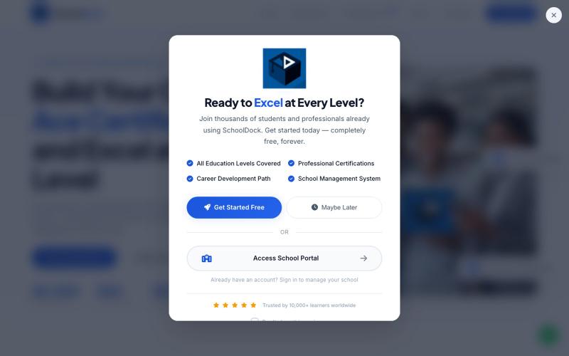 SchoolDock – Build Your Career, Ace Certifications, and Excel at Every Level of  — screenshot