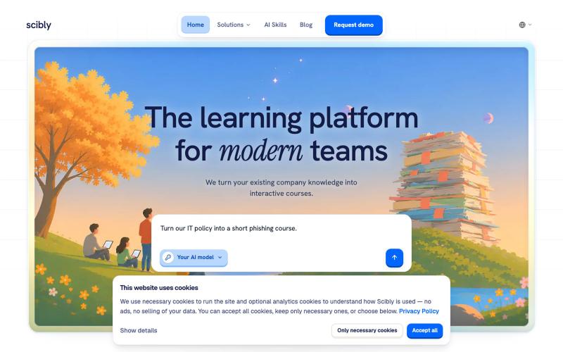 scibly | The next era of corporate learning | AI-Powered LMS — screenshot