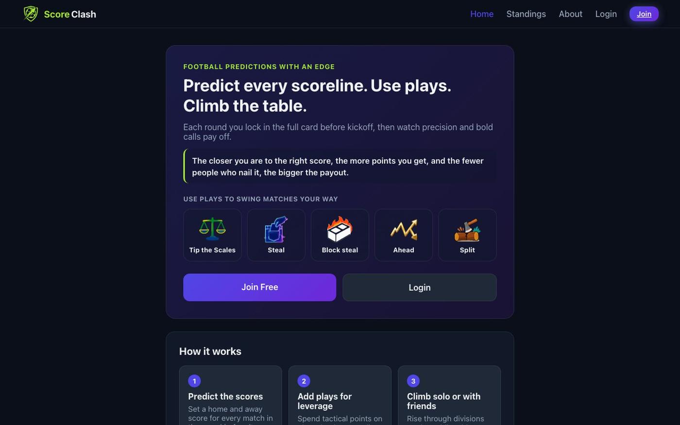 ScoreClash — screenshot