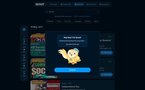 Scout Family Activities — screenshot
