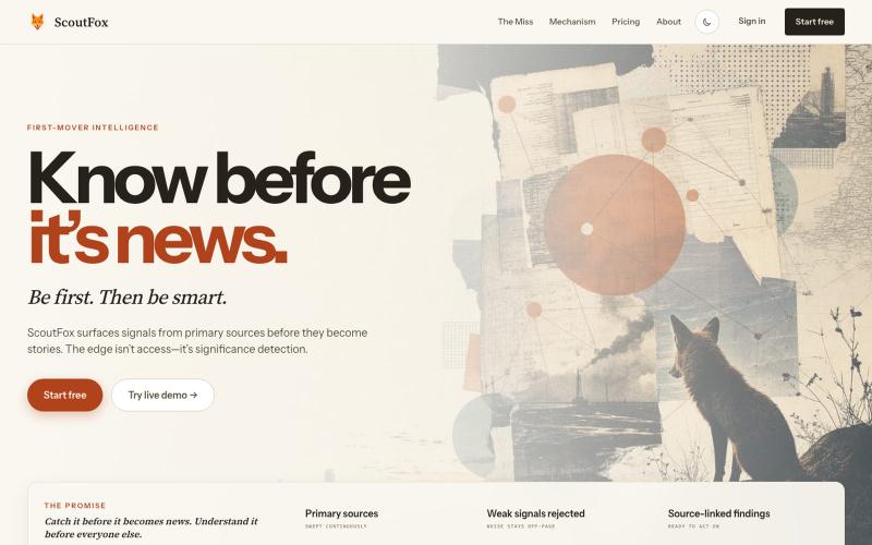 ScoutFox — Significance Detection for the Web — screenshot