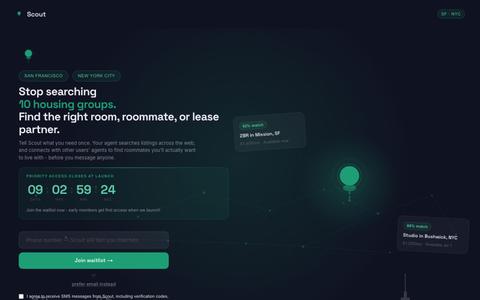 Scout — Find your roommate — screenshot