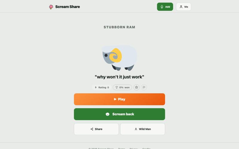 🐏 "why won't it just work" · Stubborn Ram | Scream Share — screenshot