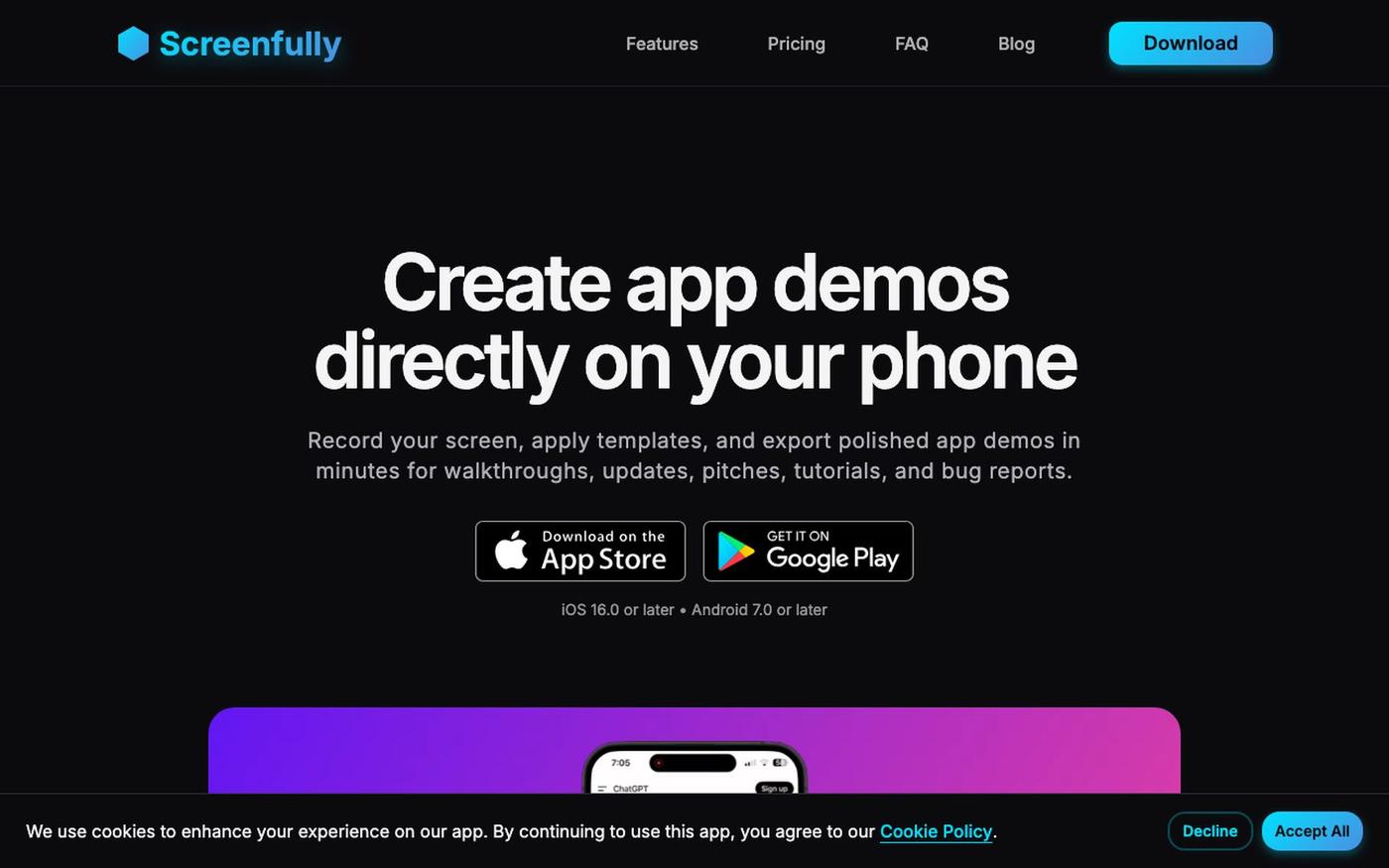 Screenfully - Mobile App Demo Creator — screenshot