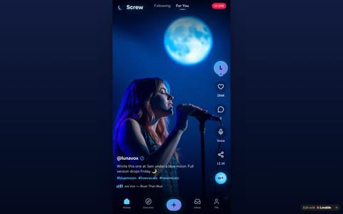 Screw — Watch, create, talk & go live — screenshot