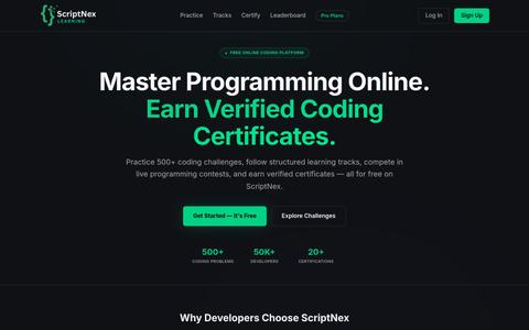 ScriptNex — Learn Programming Online | Free Coding Platform — screenshot
