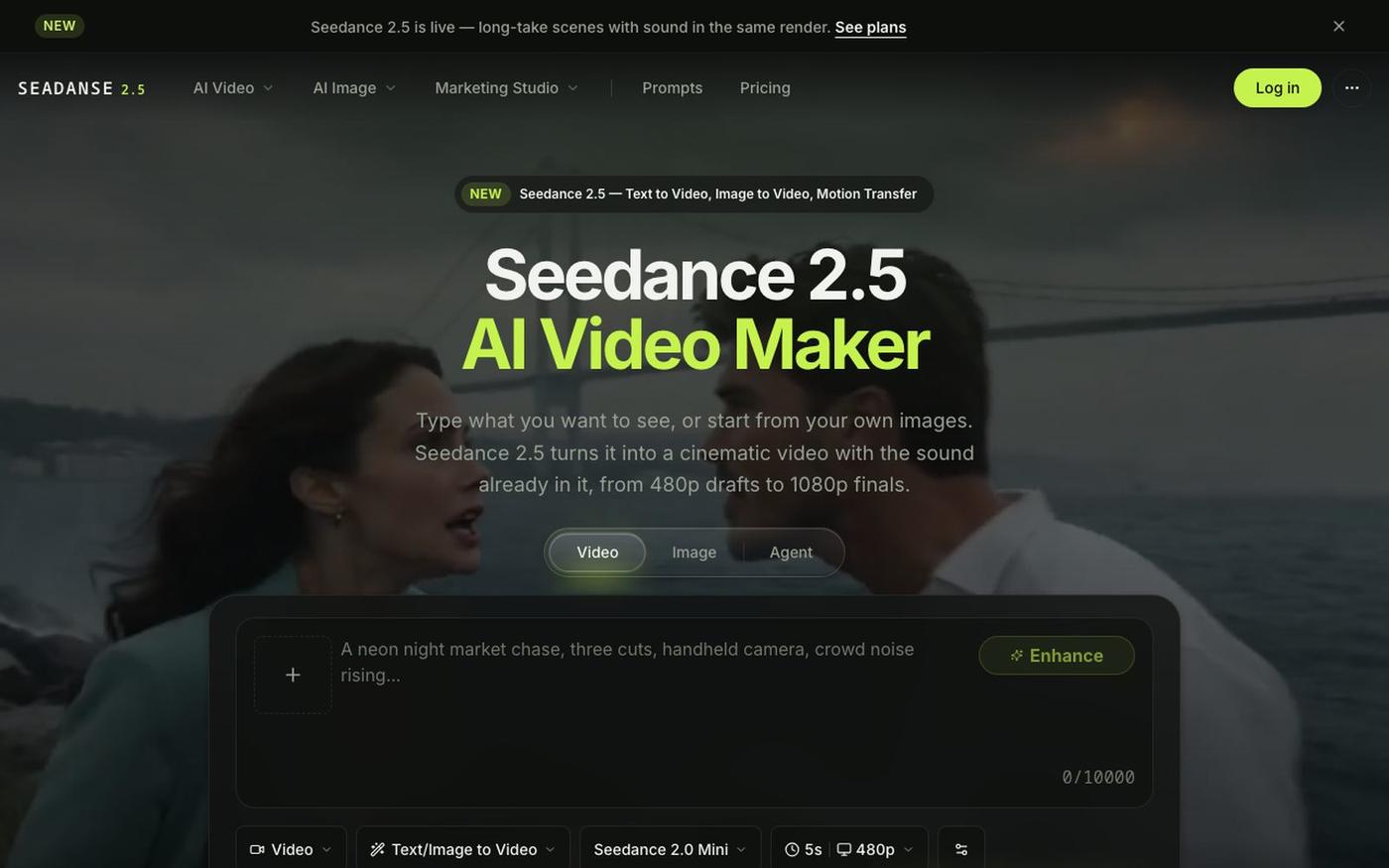 Seedance 2.5 images to video ai: Text & Image to Video — screenshot