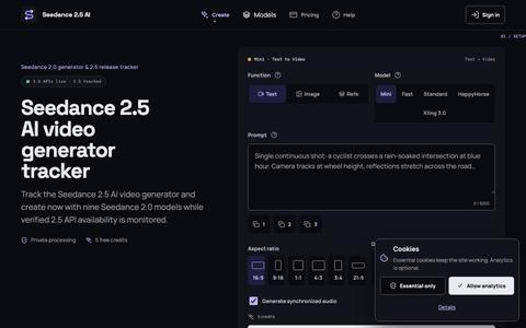 Seedance 2.5 AI Video Generator — Use Seedance 2.0 Now — screenshot
