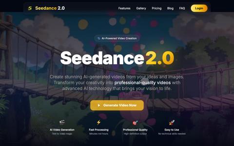 Seedance 2.0 - AI Video Generation Platform — screenshot
