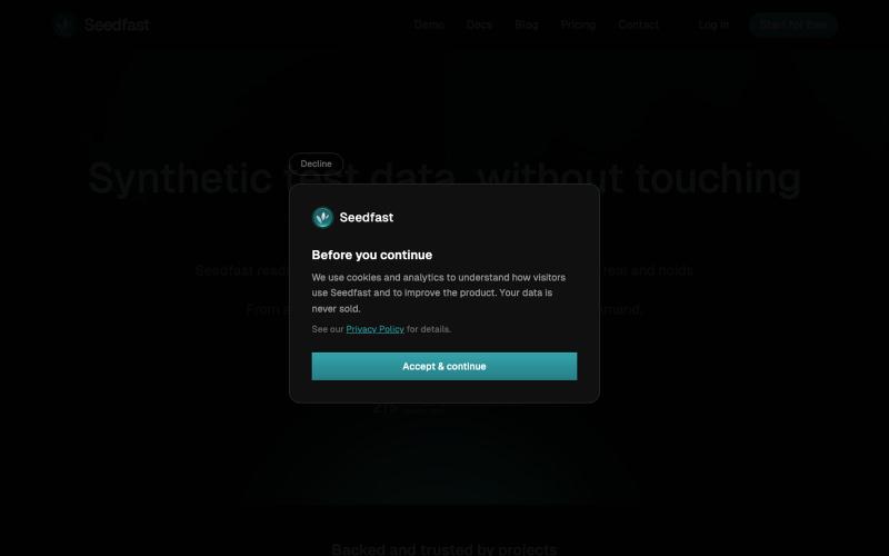 Synthetic Test Data From Your Live Schema — screenshot