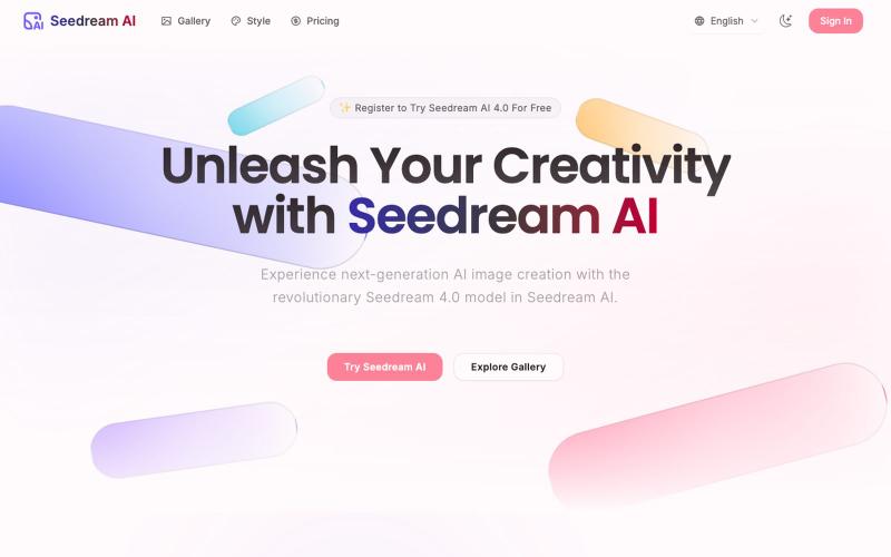 Seedream AI - Free Seedream 4.0 AI Image Generator — screenshot
