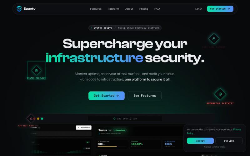 Seenty - Monitor. Detect. Respond. — screenshot