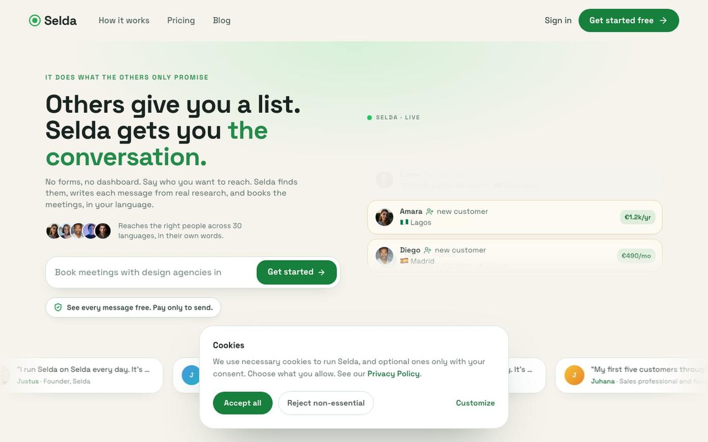 Selda — get customers without being a salesperson — screenshot